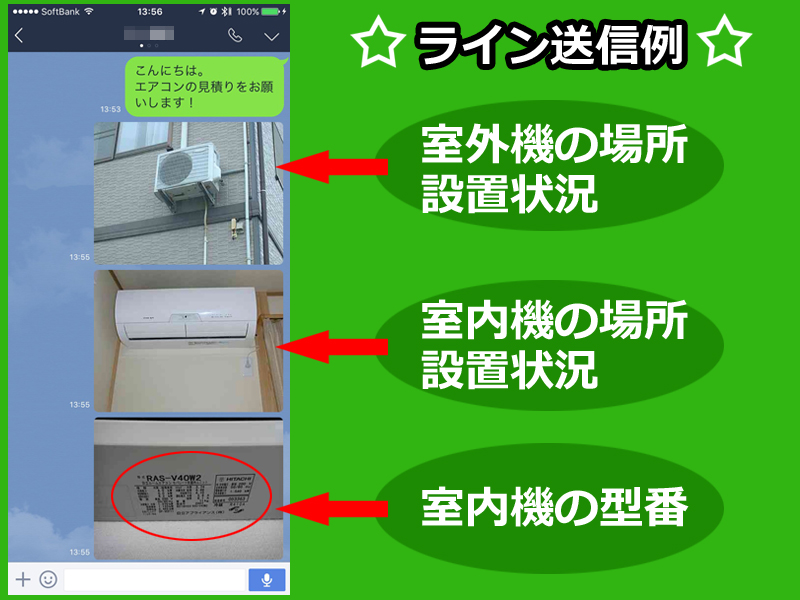 ライン送信例 ライン送信例